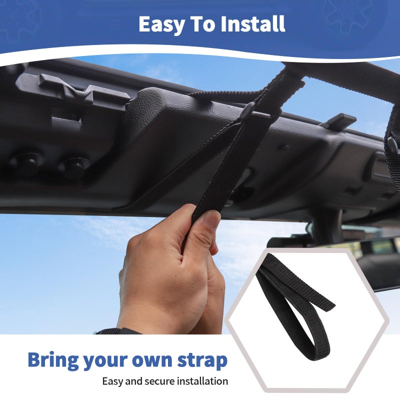 RT-TCZ for Wrangler JL Cargo Net, Mesh Roof Top Trunk Side Net for Jeep Wrangler JL JLU 4 Door 2018 Up Black Accessories 4pcs - Image 5